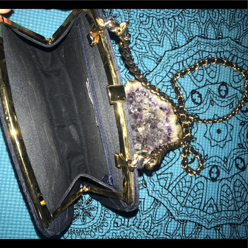 🦋 Vintage crossbody BAG 🔥🔥🥰 navy blue/gold